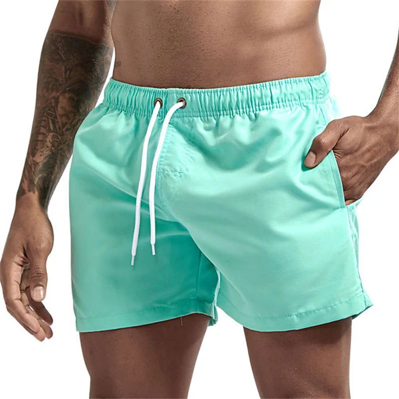 Mens Swim Trunks with Pockets Mesh Liner Summer Casual Beach Board Shorts Quick Dry Swimming Bathing Suit Swimsuit Swimwear - Slobuy