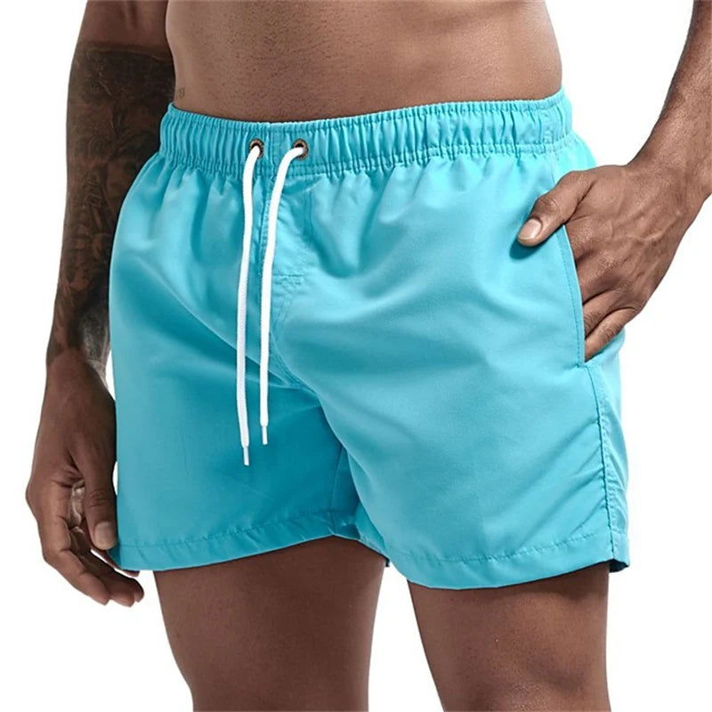 Mens Swim Trunks with Pockets Mesh Liner Summer Casual Beach Board Shorts Quick Dry Swimming Bathing Suit Swimsuit Swimwear - Slobuy