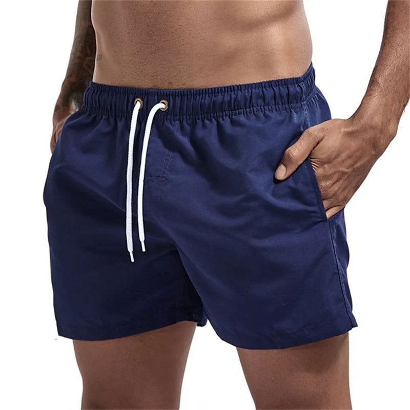 Mens Swim Trunks with Pockets Mesh Liner Summer Casual Beach Board Shorts Quick Dry Swimming Bathing Suit Swimsuit Swimwear - Slobuy