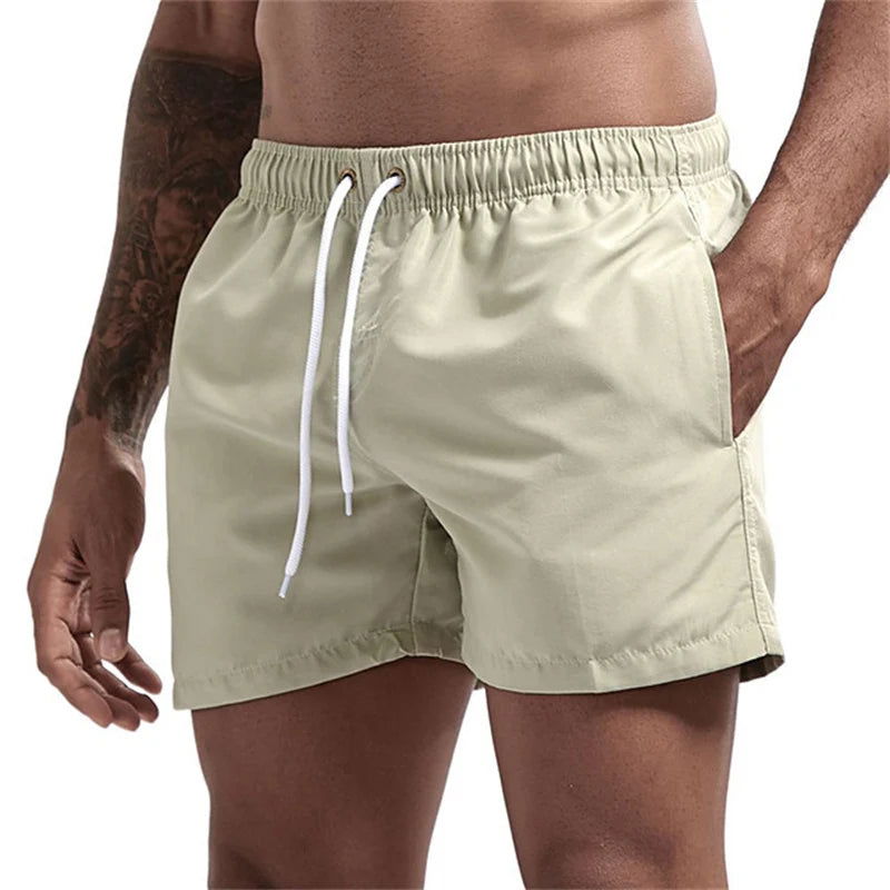 Mens Swim Trunks with Pockets Mesh Liner Summer Casual Beach Board Shorts Quick Dry Swimming Bathing Suit Swimsuit Swimwear - Slobuy