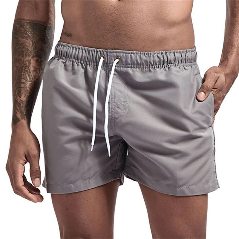 Mens Swim Trunks with Pockets Mesh Liner Summer Casual Beach Board Shorts Quick Dry Swimming Bathing Suit Swimsuit Swimwear - Slobuy