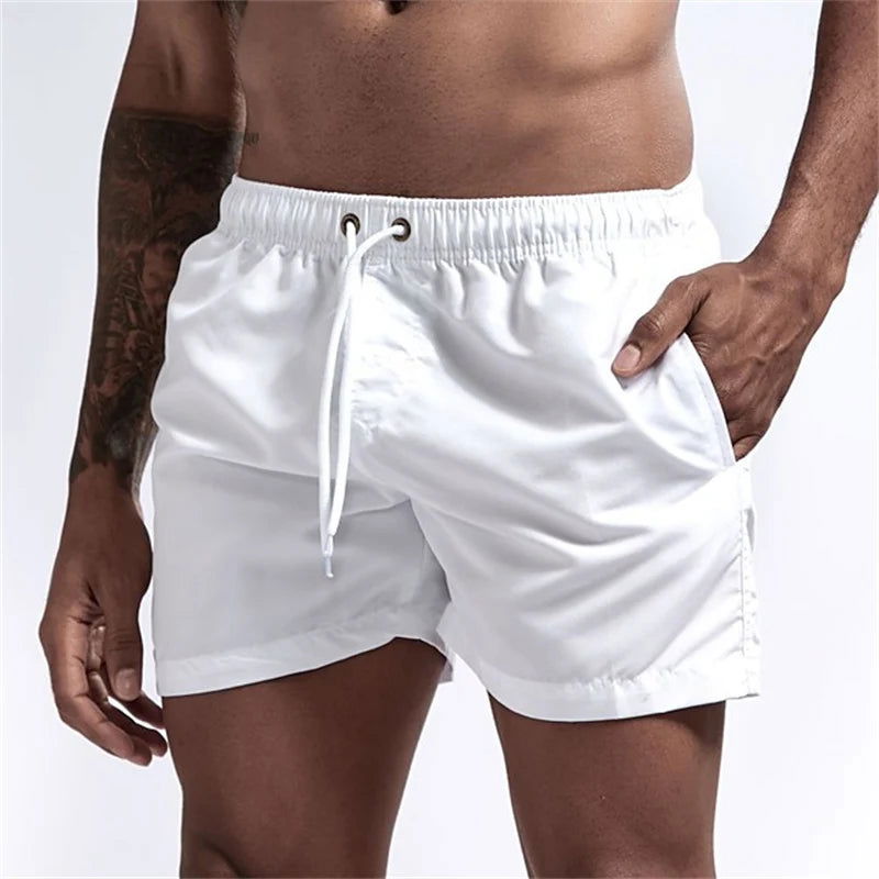 Mens Swim Trunks with Pockets Mesh Liner Summer Casual Beach Board Shorts Quick Dry Swimming Bathing Suit Swimsuit Swimwear - Slobuy