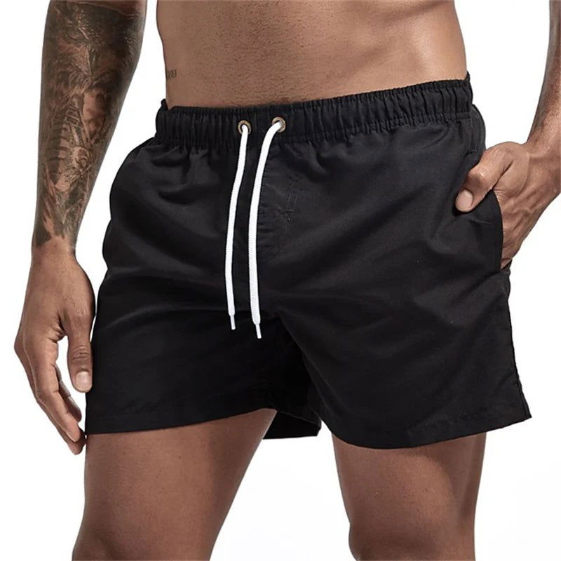 Mens Swim Trunks with Pockets Mesh Liner Summer Casual Beach Board Shorts Quick Dry Swimming Bathing Suit Swimsuit Swimwear - Slobuy