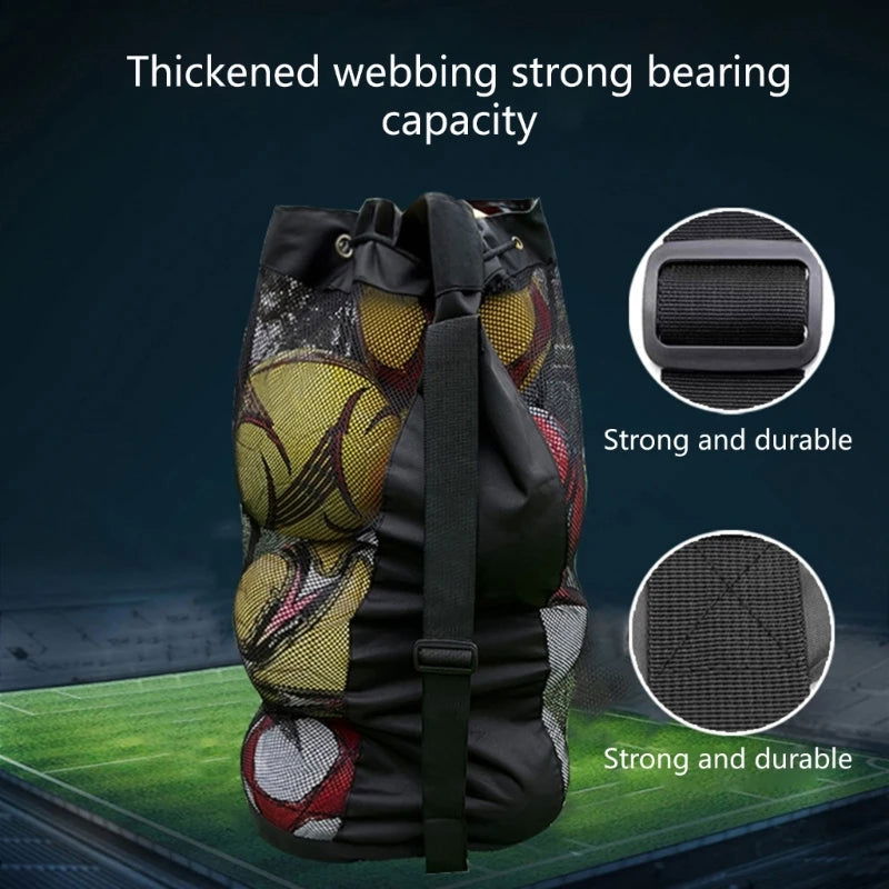 Mesh Balls Bag Basketball Bag Team Balls Bags for Holding Soccer Football - Slobuy