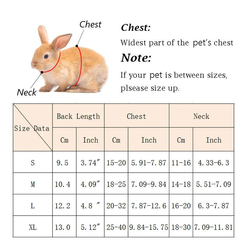 Mesh Breathable Rabbit Harness and Leash Set for Rabbits Ferrets Bunny Accessories Cat Rope Harnesses Pet Supplies arnes conejo - Slobuy