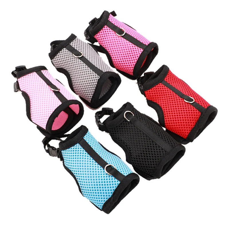 Mesh Breathable Rabbit Harness and Leash Set for Rabbits Ferrets Bunny Accessories Cat Rope Harnesses Pet Supplies arnes conejo - Slobuy
