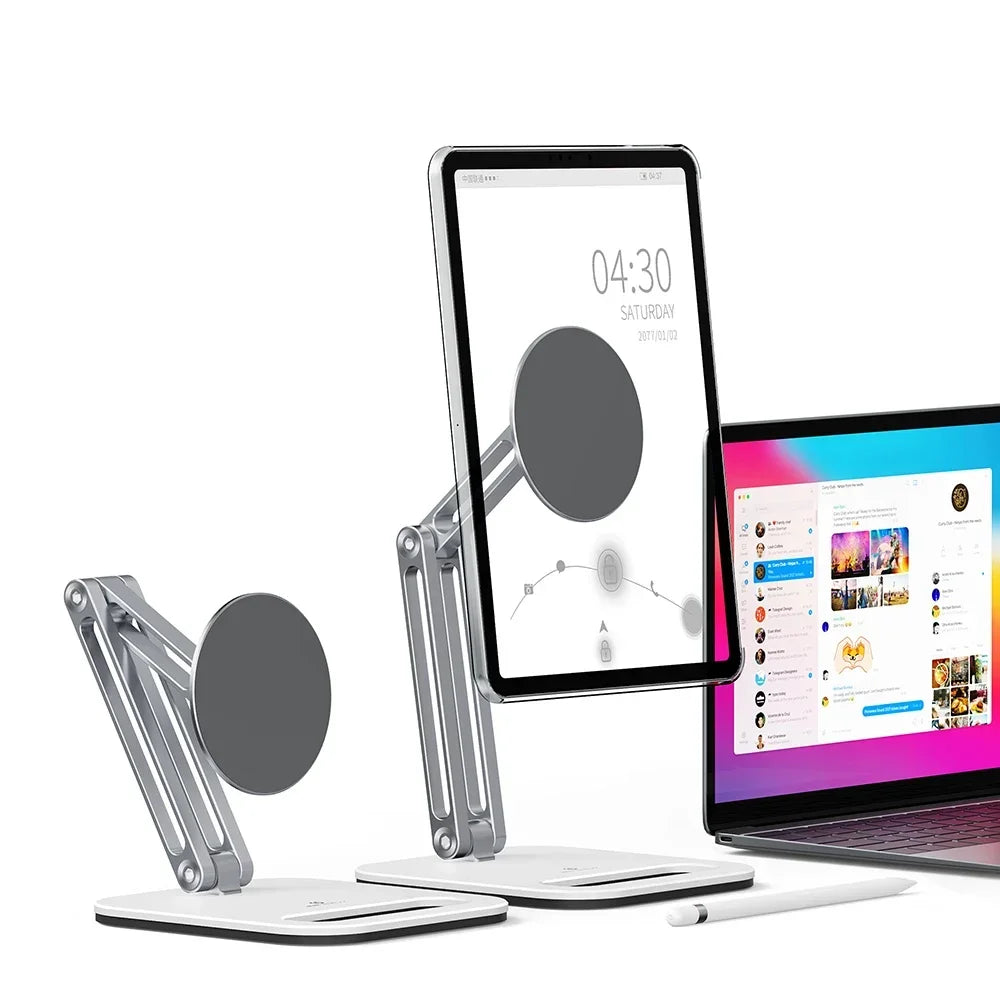 Metal Magnetic Tablet Stand Holder Pad Folddable Support for iPad Air Pro 12 Mini Xiaomi Samsung Accessories - Slobuy