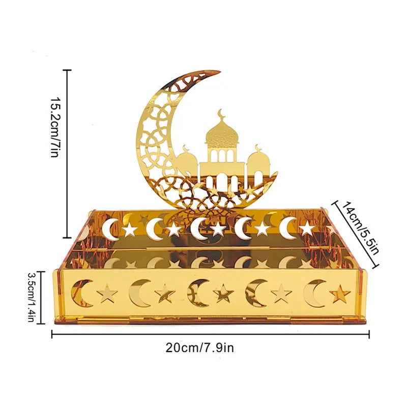 Metal Ramadan Decoration 2024 Eid Mubarak Candle Holder Home Decoration Ramadan Candle Holder Party Supplies Table Ornament Gift - Slobuy