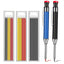 Metal Solid Carpenter Pencil Mechanical Pencil Set Built-in Pencil Sharpener with Refill Leads Deep Hole Drawing Marking Tools - Slobuy