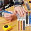 Metal Solid Carpenter Pencil Mechanical Pencil Set Built-in Pencil Sharpener with Refill Leads Deep Hole Drawing Marking Tools - Slobuy