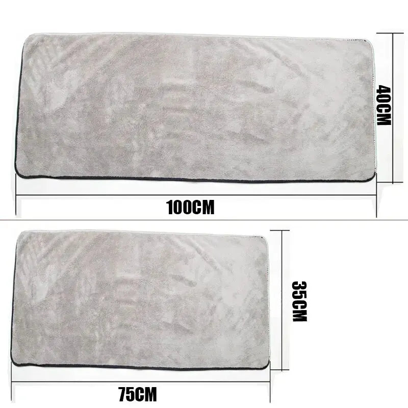 Microfiber Towel 75*35cm Car Wash Cloth Auto Cleaning Door Window Care Thick Strong Water Absorption Dry Cloth for Car Detailing - Slobuy