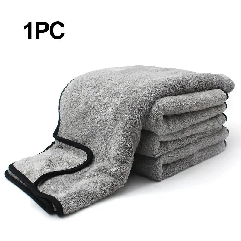 Microfiber Towel 75*35cm Car Wash Cloth Auto Cleaning Door Window Care Thick Strong Water Absorption Dry Cloth for Car Detailing - Slobuy