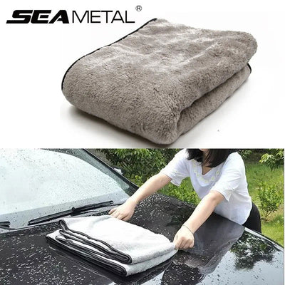 Microfiber Towel Car Wash Accessories 100X40cm Super Absorbency Car Cleaning Cloth Premium Microfiber Auto Towel One-Time Drying - Slobuy