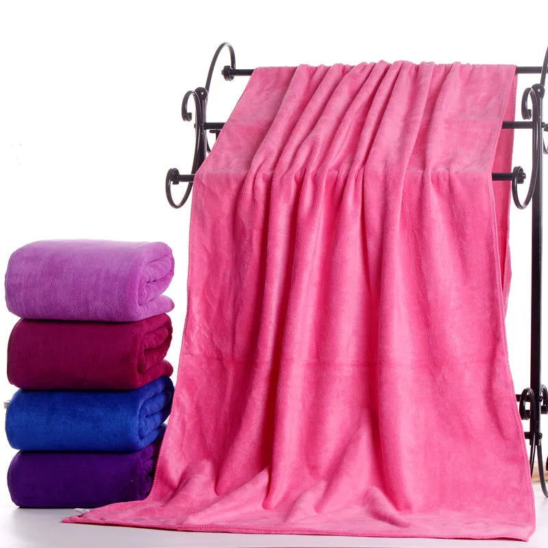 Microfiber bath towel, super large, soft, high absorption and quick-drying, sports, travel, no fading, multi-functional use - Slobuy