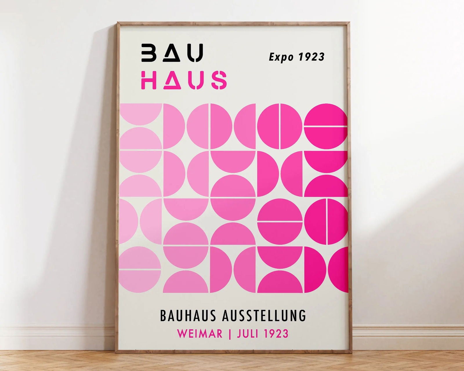 Mid Century Bauhaus Poster Geometric Wall Art Canvas Prints Living Room Bedroom Bright Colourful Artwork For Home Decor - Slobuy