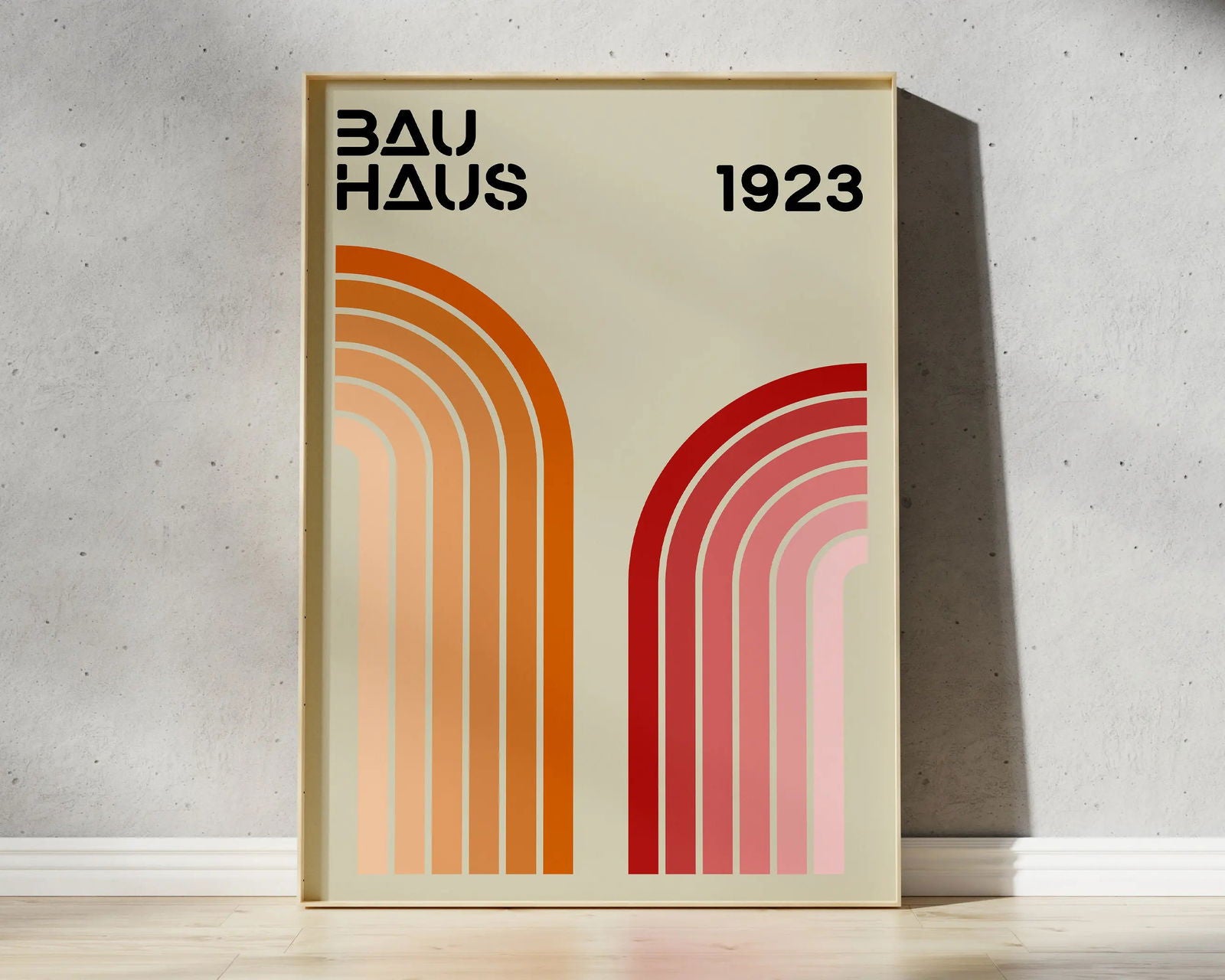 Mid Century Bauhaus Poster Geometric Wall Art Canvas Prints Living Room Bedroom Bright Colourful Artwork For Home Decor - Slobuy