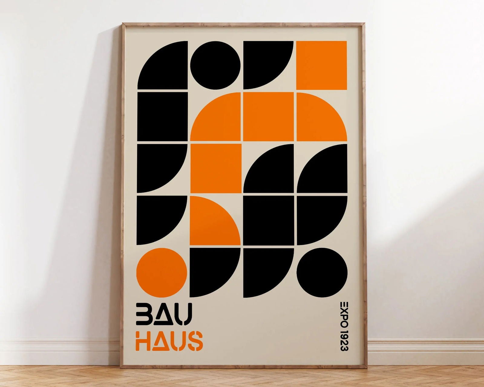 Mid Century Bauhaus Poster Geometric Wall Art Canvas Prints Living Room Bedroom Bright Colourful Artwork For Home Decor - Slobuy