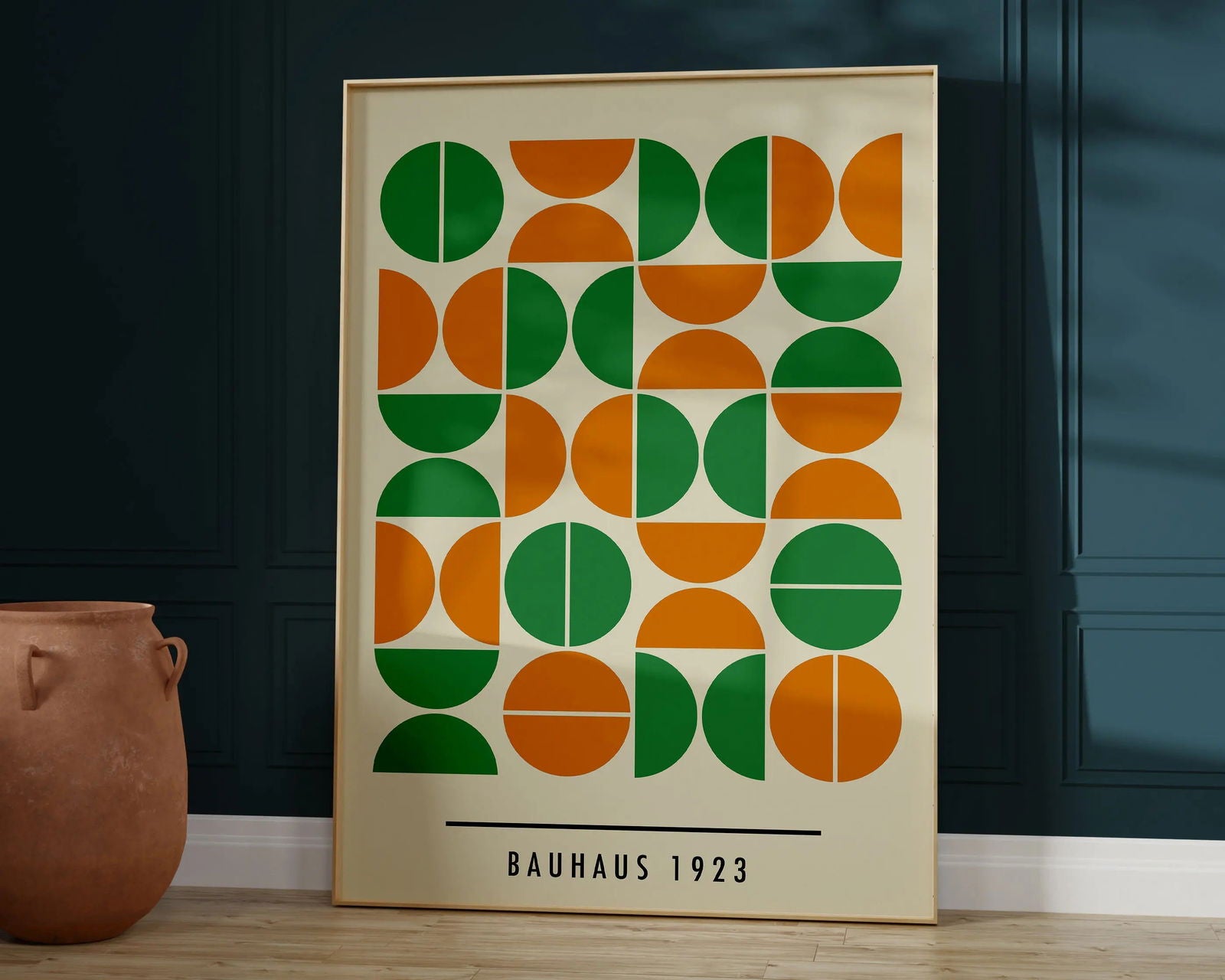 Mid Century Bauhaus Poster Geometric Wall Art Canvas Prints Living Room Bedroom Bright Colourful Artwork For Home Decor - Slobuy