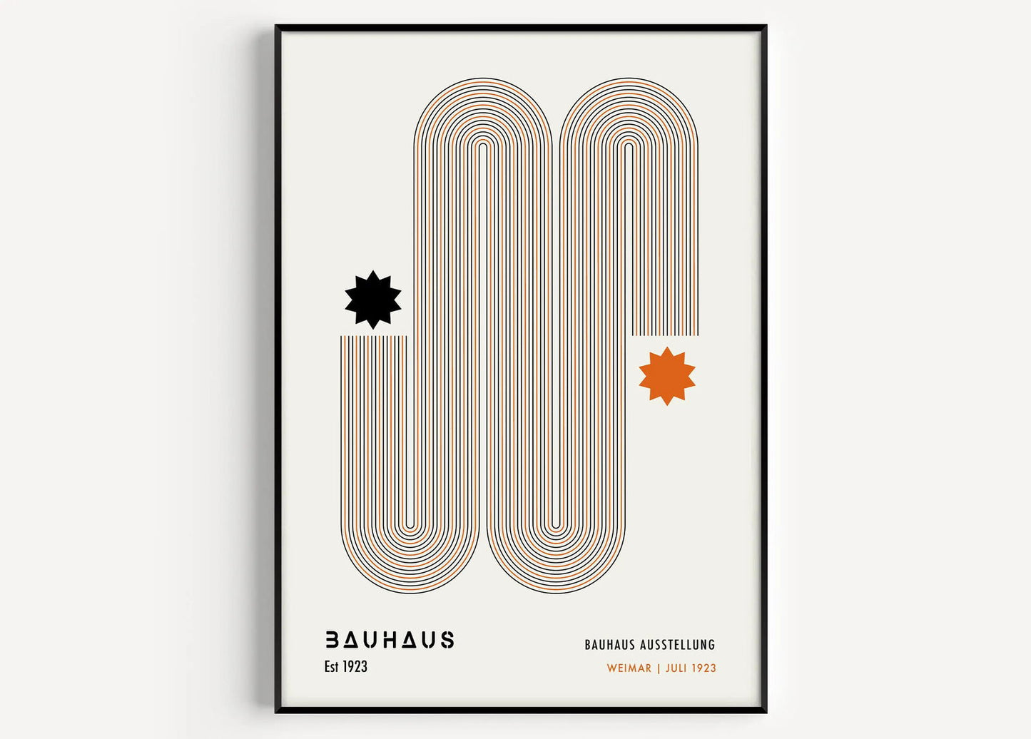 Mid Century Bauhaus Poster Geometric Wall Art Canvas Prints Living Room Bedroom Bright Colourful Artwork For Home Decor - Slobuy