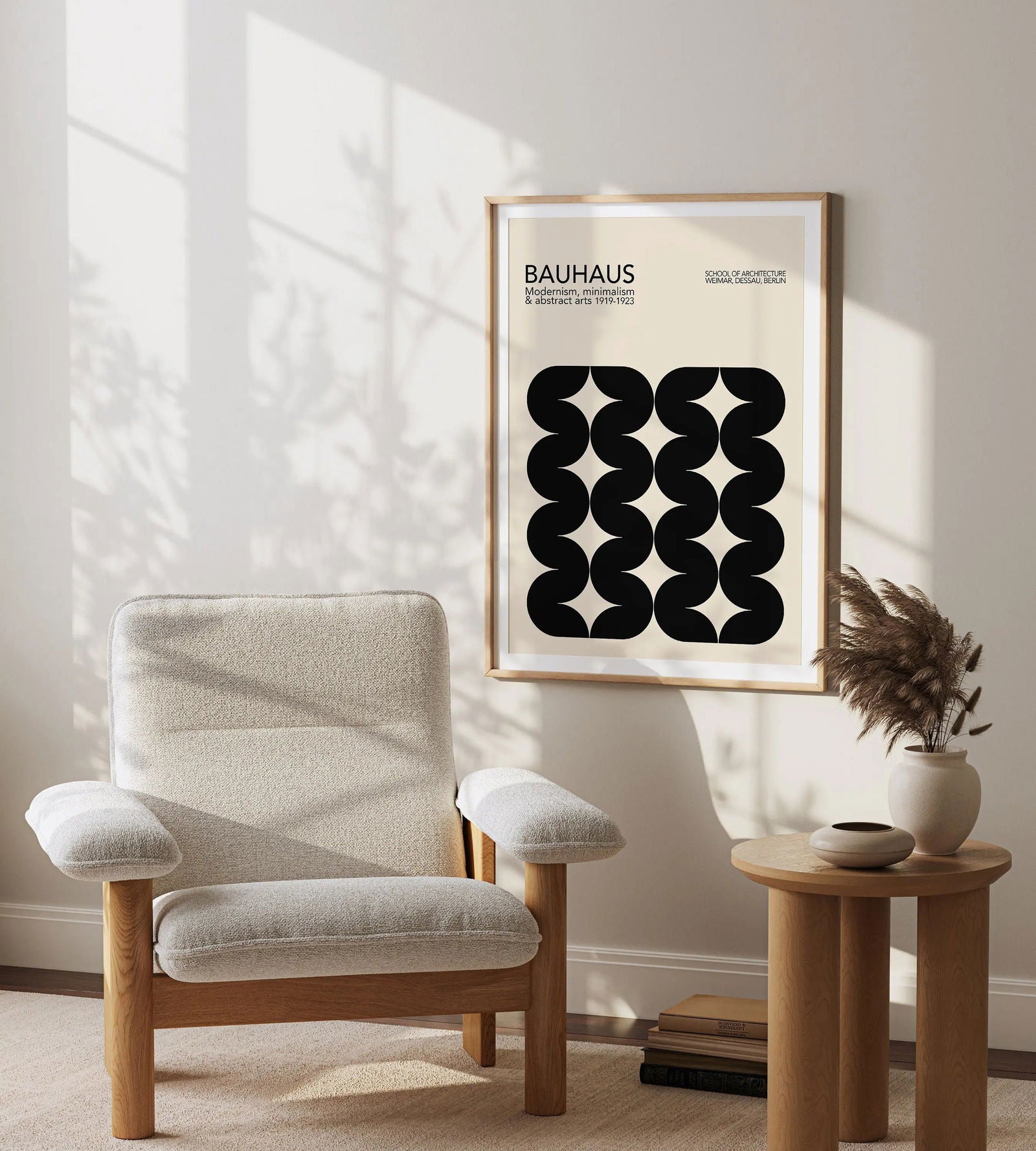 Mid Century Bauhaus Poster Geometric Wall Art Canvas Prints Living Room Bedroom Bright Colourful Artwork For Home Decor - Slobuy