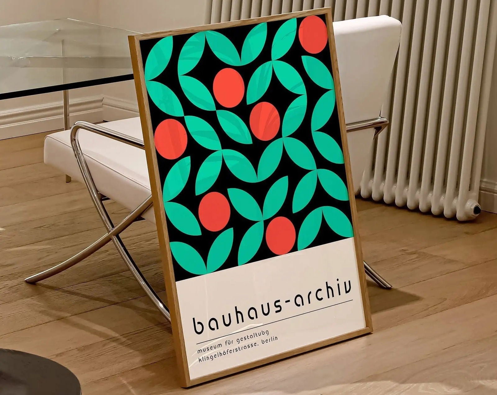 Mid Century Bauhaus Poster Geometric Wall Art Canvas Prints Living Room Bedroom Bright Colourful Artwork For Home Decor - Slobuy