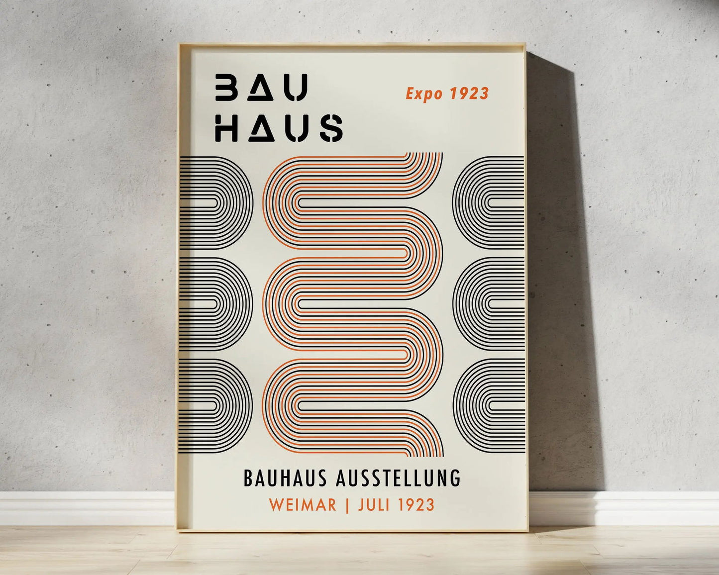 Mid Century Bauhaus Poster Geometric Wall Art Canvas Prints Living Room Bedroom Bright Colourful Artwork For Home Decor - Slobuy