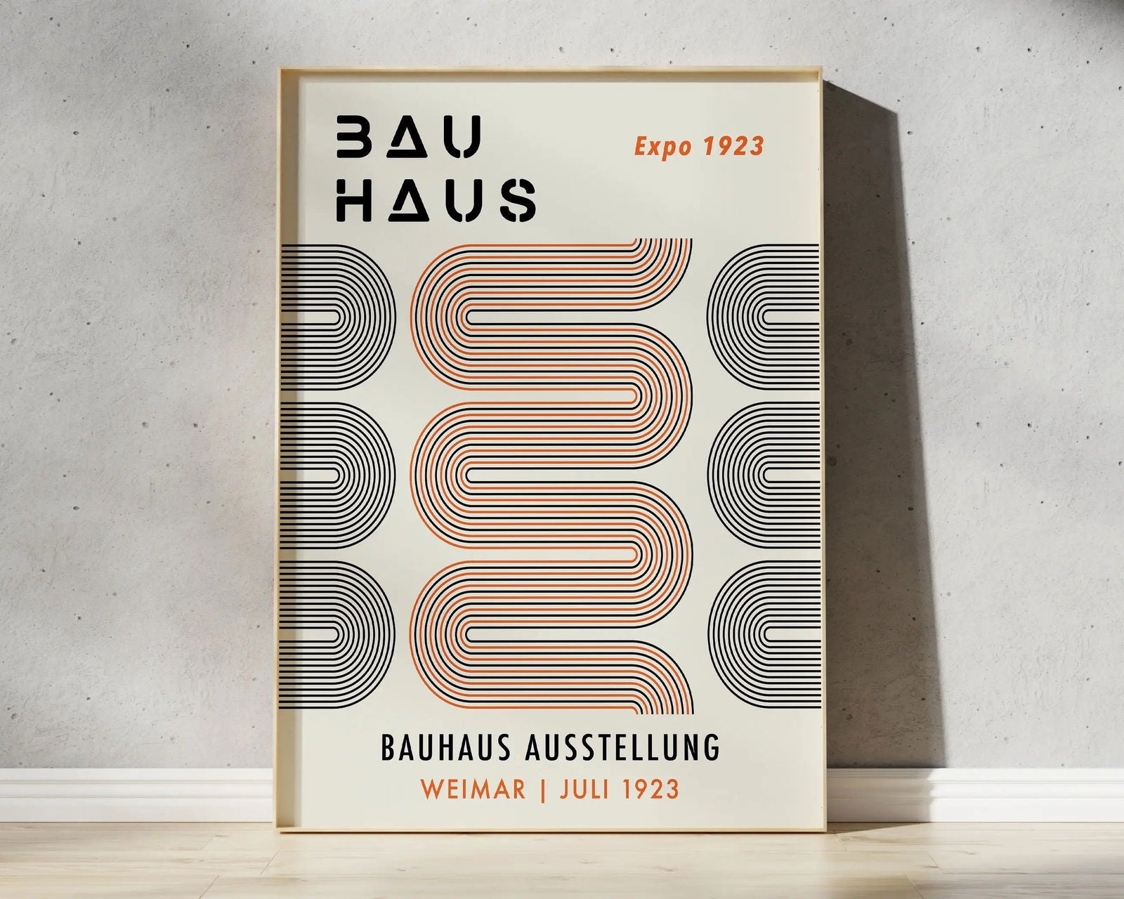 Mid Century Bauhaus Poster Geometric Wall Art Canvas Prints Living Room Bedroom Bright Colourful Artwork For Home Decor - Slobuy