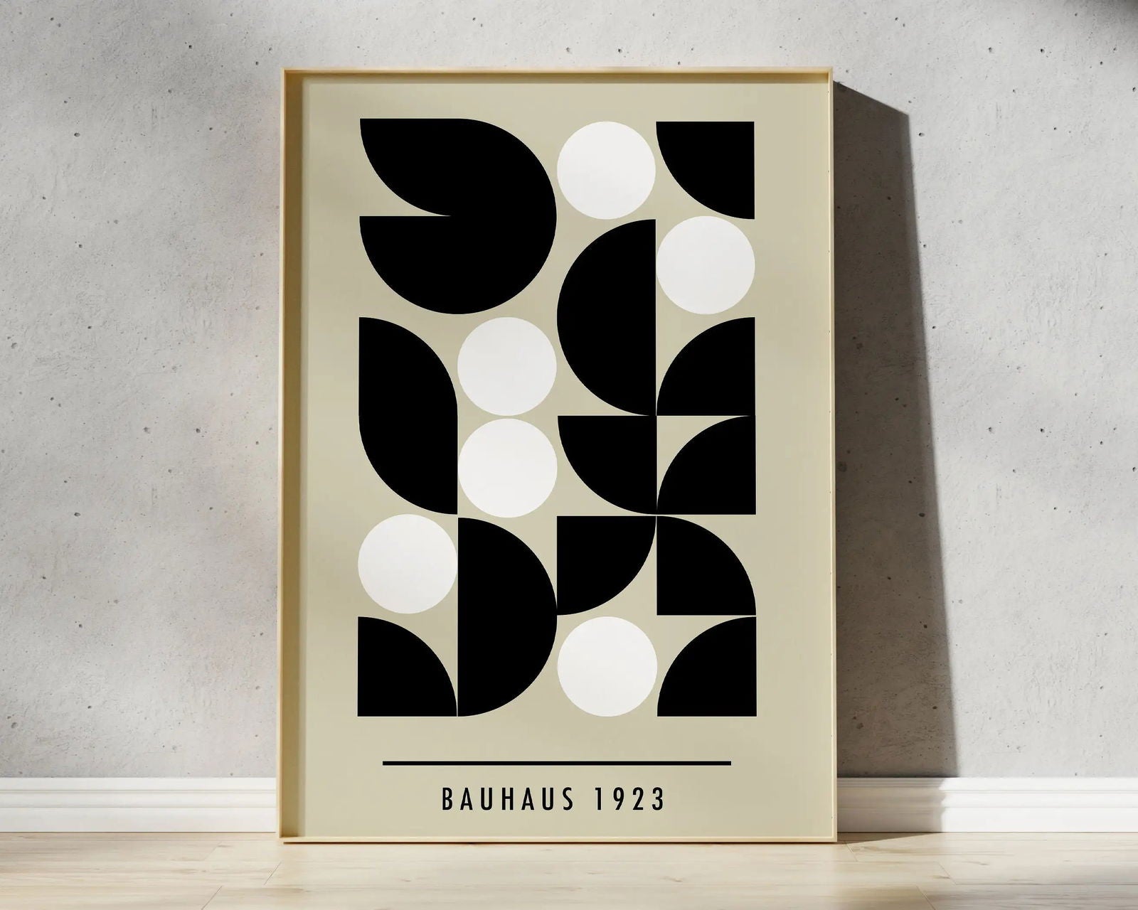 Mid Century Bauhaus Poster Geometric Wall Art Canvas Prints Living Room Bedroom Bright Colourful Artwork For Home Decor - Slobuy