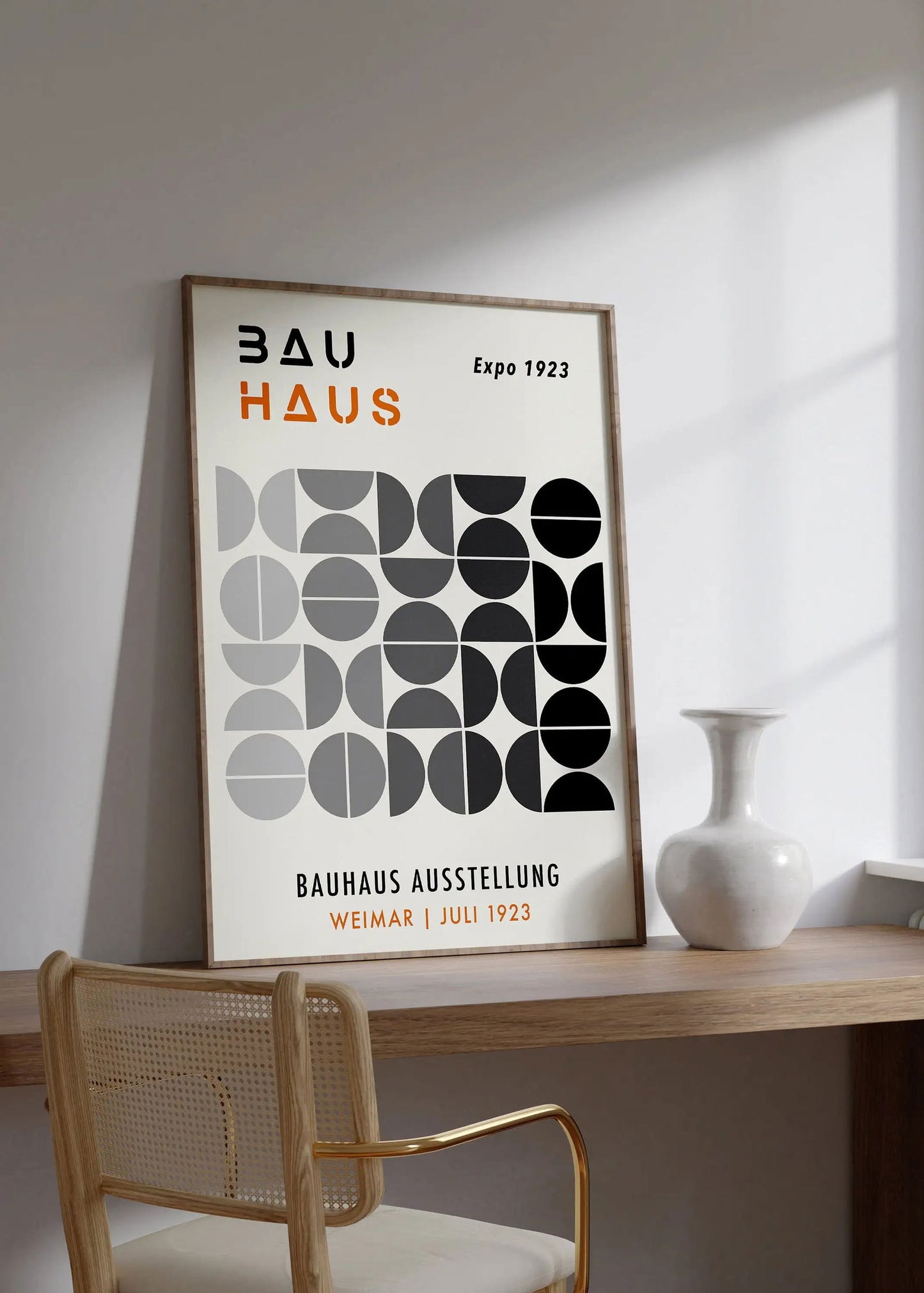Mid Century Bauhaus Poster Geometric Wall Art Canvas Prints Living Room Bedroom Bright Colourful Artwork For Home Decor - Slobuy
