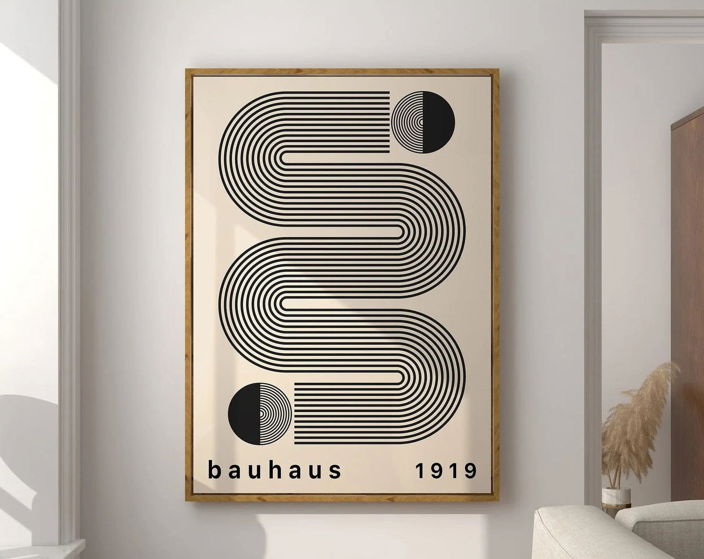 Mid Century Bauhaus Poster Geometric Wall Art Canvas Prints Living Room Bedroom Bright Colourful Artwork For Home Decor - Slobuy