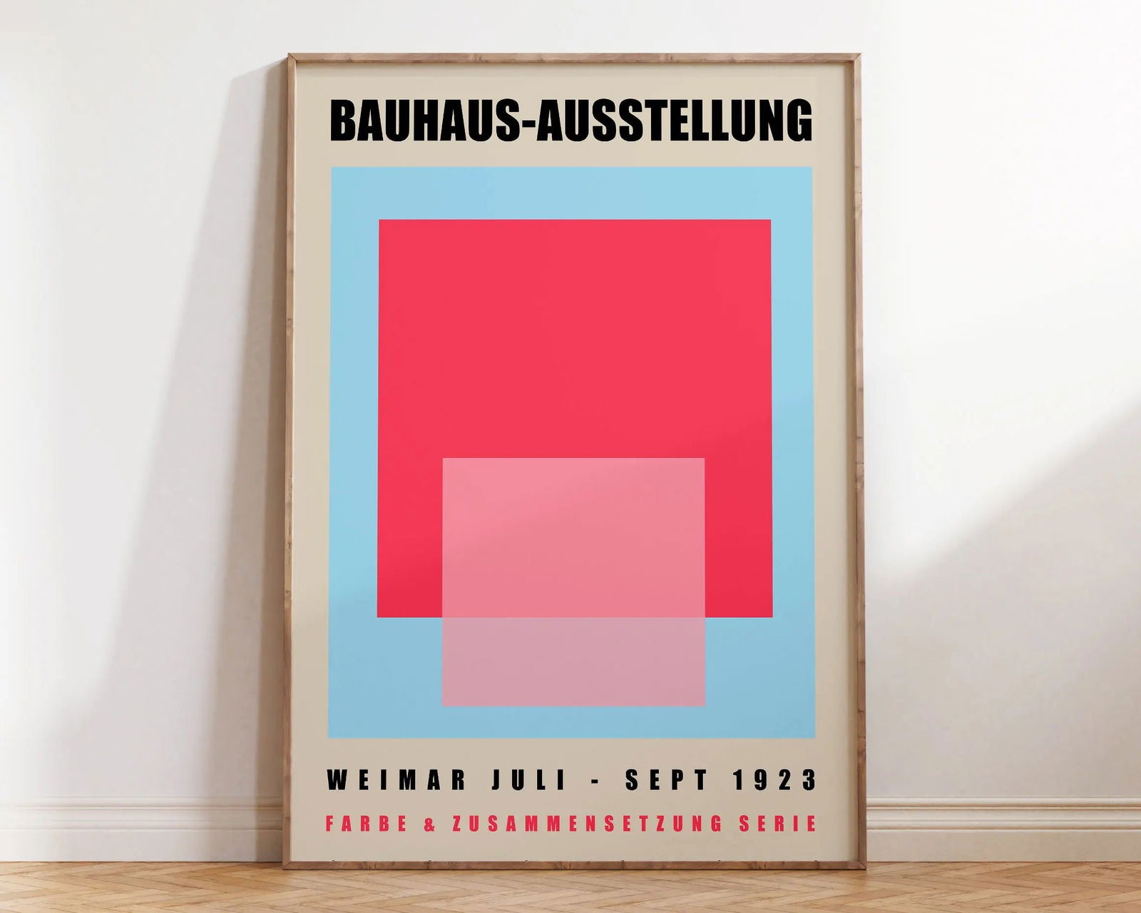 Mid Century Bauhaus Poster Geometric Wall Art Canvas Prints Living Room Bedroom Bright Colourful Artwork For Home Decor - Slobuy