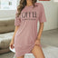 Milk Silk Nightgown Women Nightdress Short Sleeve Cartoon Nightgowns Sweet Casual Sleepwear Pijamas Sleepdress - Slobuy