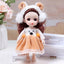 Mini 16cm BJd Doll 13 Movable Joint Girl Doll 3D Big Eyes 1/12 Fashion Princess Doll DIY Dress Up Toy Doll With Clothes Gift - Slobuy