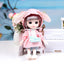 Mini 16cm BJd Doll 13 Movable Joint Girl Doll 3D Big Eyes 1/12 Fashion Princess Doll DIY Dress Up Toy Doll With Clothes Gift - Slobuy