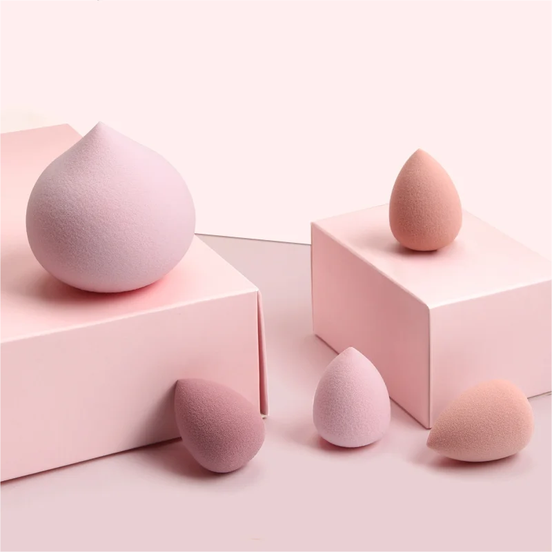 Mini Cosmetic Egg 5 PCs Wet and Dry Dual Use Foam Large Powder Puff Makeup Tools Makeup Blender - Slobuy