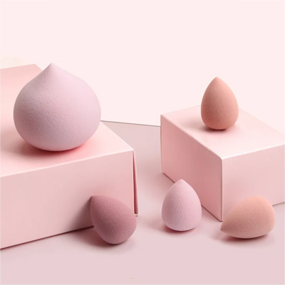 Mini Cosmetic Egg 5 PCs Wet and Dry Dual Use Foam Large Powder Puff Makeup Tools Makeup Blender - Slobuy