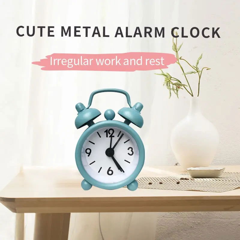 Mini Cute Metal Small Alarm Clock Creative Student Electronic Clock Alarm - Slobuy