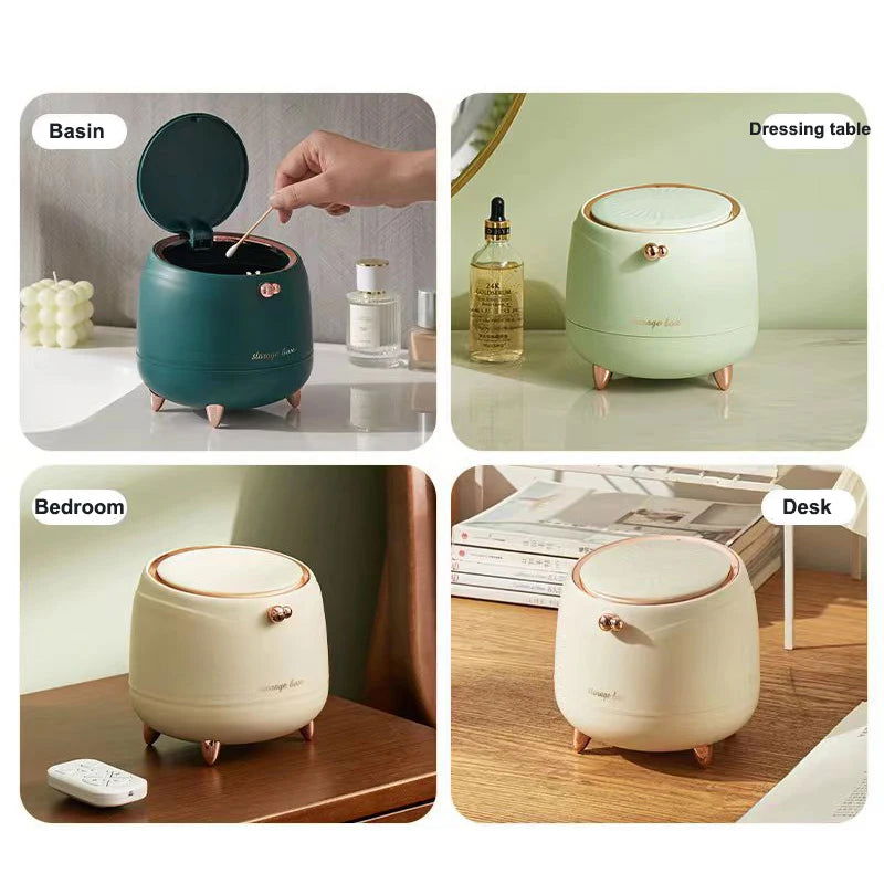 Mini Cute Pressing Desktop Trash Can Double-layer Coffee Table Bomb Cover Bedroom Office Small Storage Bucket Rubbish Dustbin - Slobuy