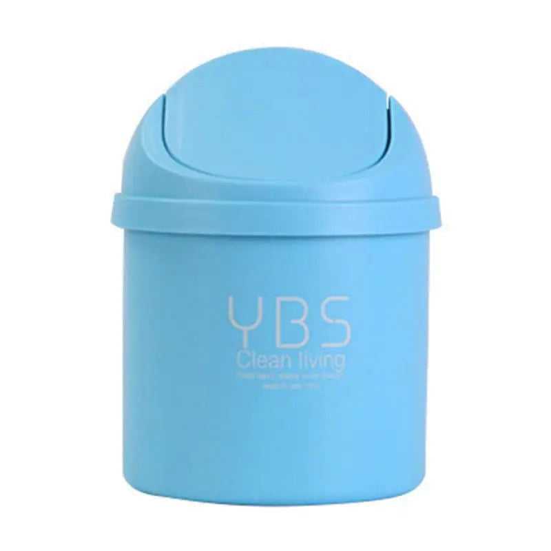 Mini Desktop Bin Small Waste Bins Tube With Cover Bedroom Garbage Can Table Plastic Office Supplies Dustbins Home Desk Dustbin - Slobuy