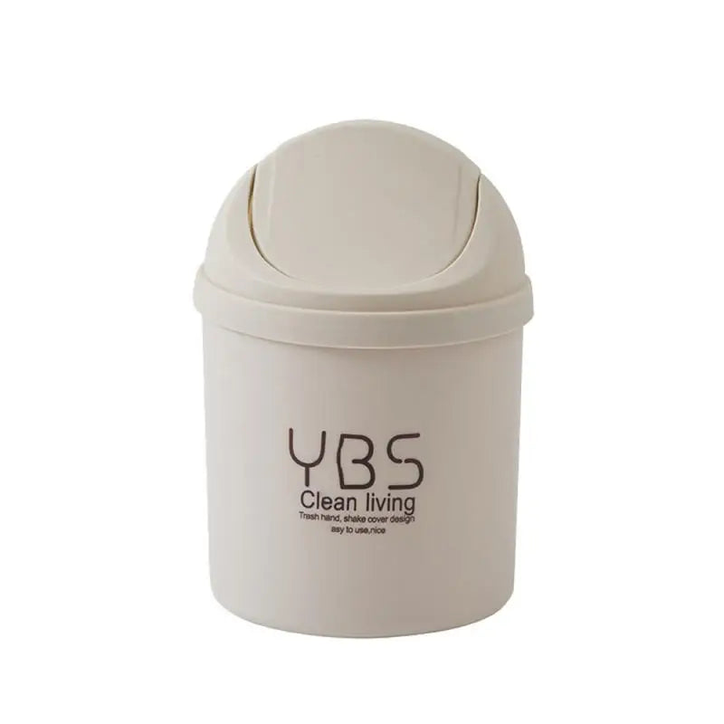 Mini Desktop Bin Small Waste Bins Tube With Cover Bedroom Garbage Can Table Plastic Office Supplies Dustbins Home Desk Dustbin - Slobuy