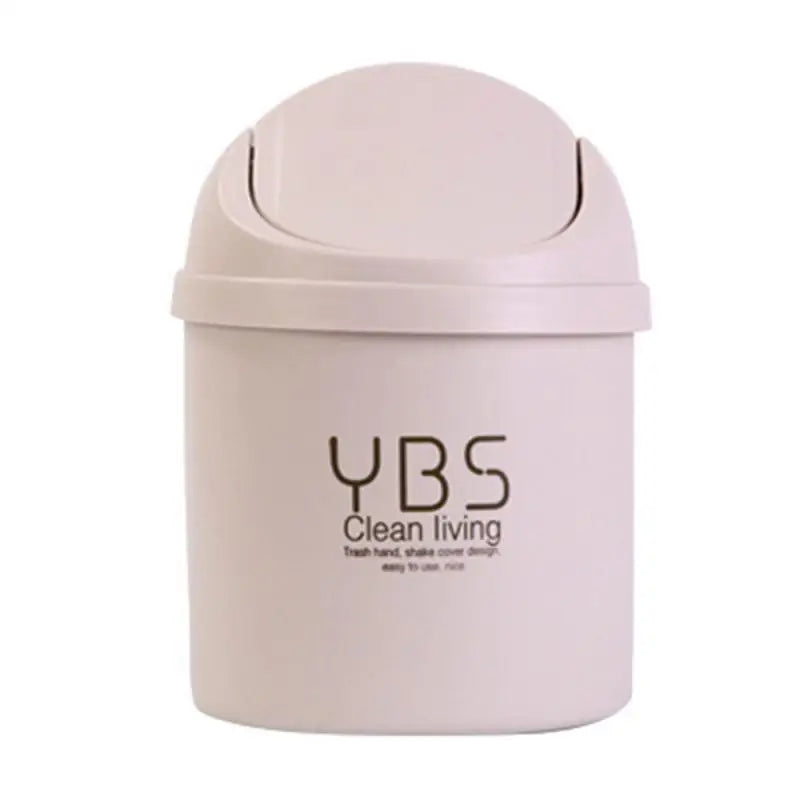 Mini Desktop Bin Small Waste Bins Tube With Cover Bedroom Garbage Can Table Plastic Office Supplies Dustbins Home Desk Dustbin - Slobuy