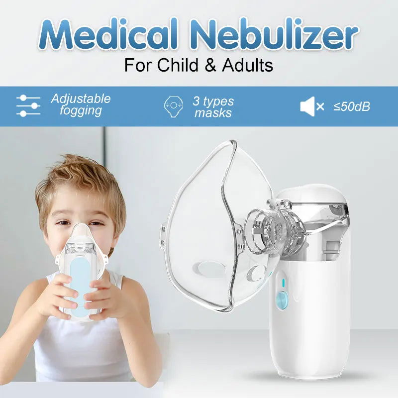 Mini Handheld Mesh Cleaning Atomizer Detachable Portable Automatic Silent Medical Emergency Equipment for Children and Adults - Slobuy