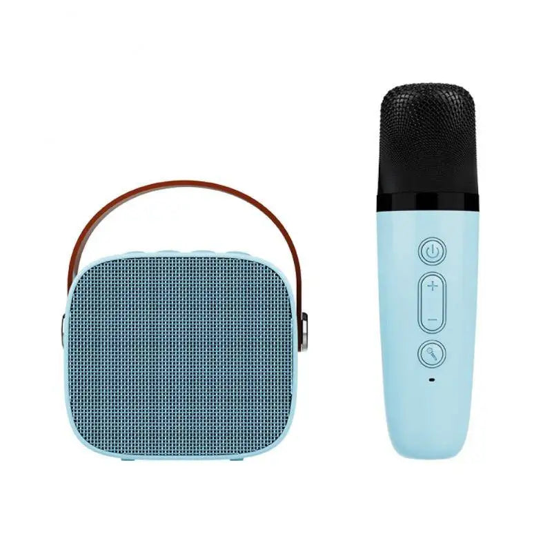 Mini Karaoke Machine for Kids and Adults Portable Speaker With 1-2 Wireless Microphone for Home KTV Birthday Party Holiday Gifts - Slobuy