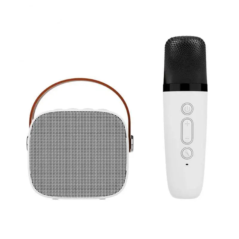 Mini Karaoke Machine for Kids and Adults Portable Speaker With 1-2 Wireless Microphone for Home KTV Birthday Party Holiday Gifts - Slobuy