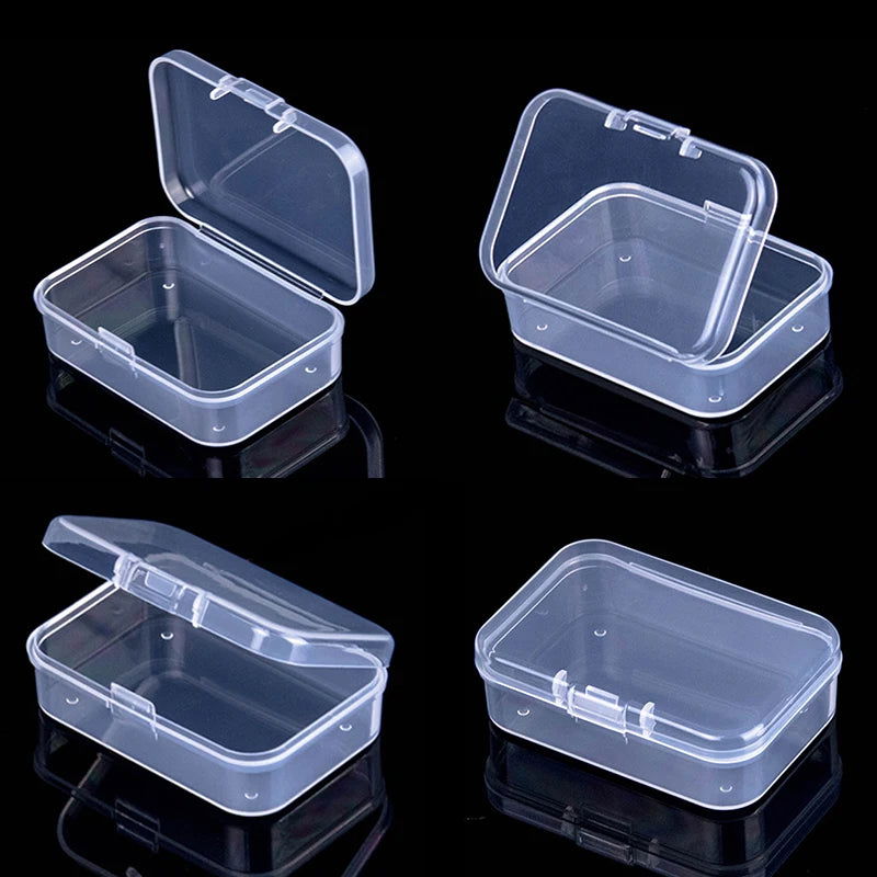Mini Plastic Box Rectangular Box Translucent Box Packing Box Storage Box Dustproof Solid Strong Jewelry Storage Case Container - Slobuy