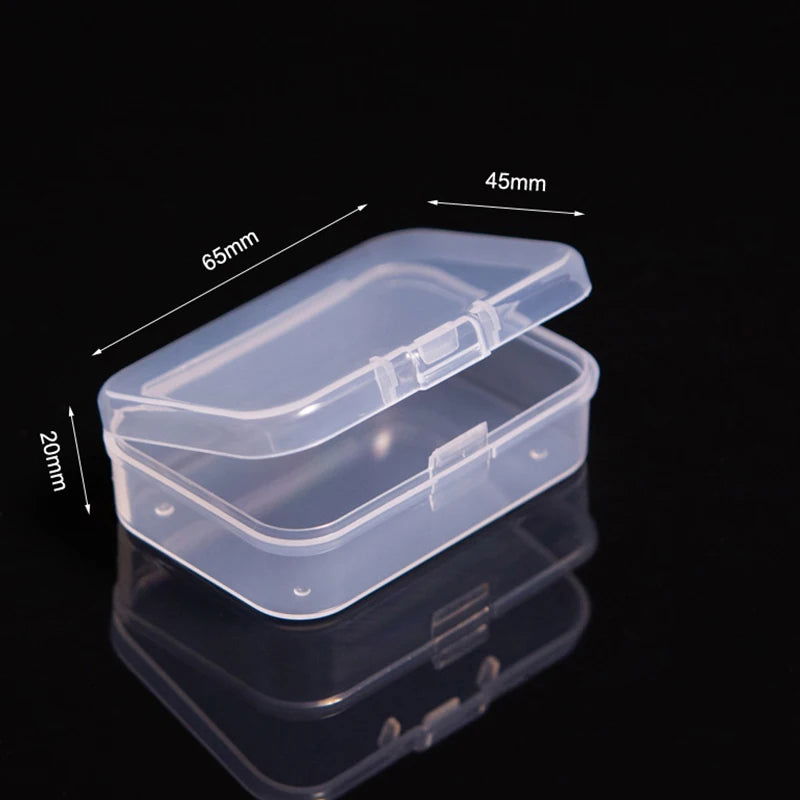 Mini Plastic Box Rectangular Box Translucent Box Packing Box Storage Box Dustproof Solid Strong Jewelry Storage Case Container - Slobuy