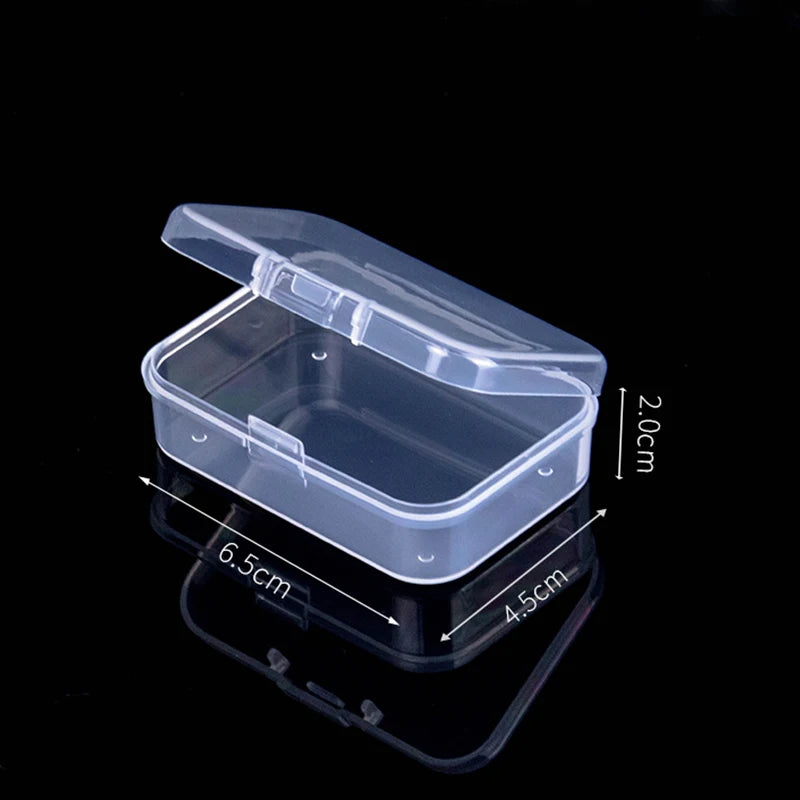 Mini Plastic Box Rectangular Box Translucent Box Packing Box Storage Box Dustproof Solid Strong Jewelry Storage Case Container - Slobuy