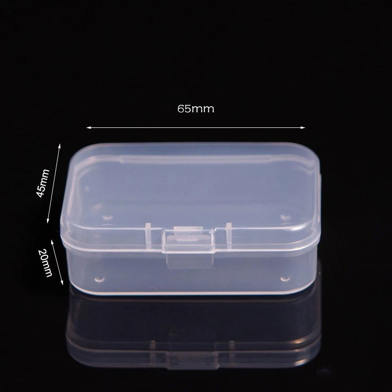 Mini Plastic Box Rectangular Box Translucent Box Packing Box Storage Box Dustproof Solid Strong Jewelry Storage Case Container - Slobuy