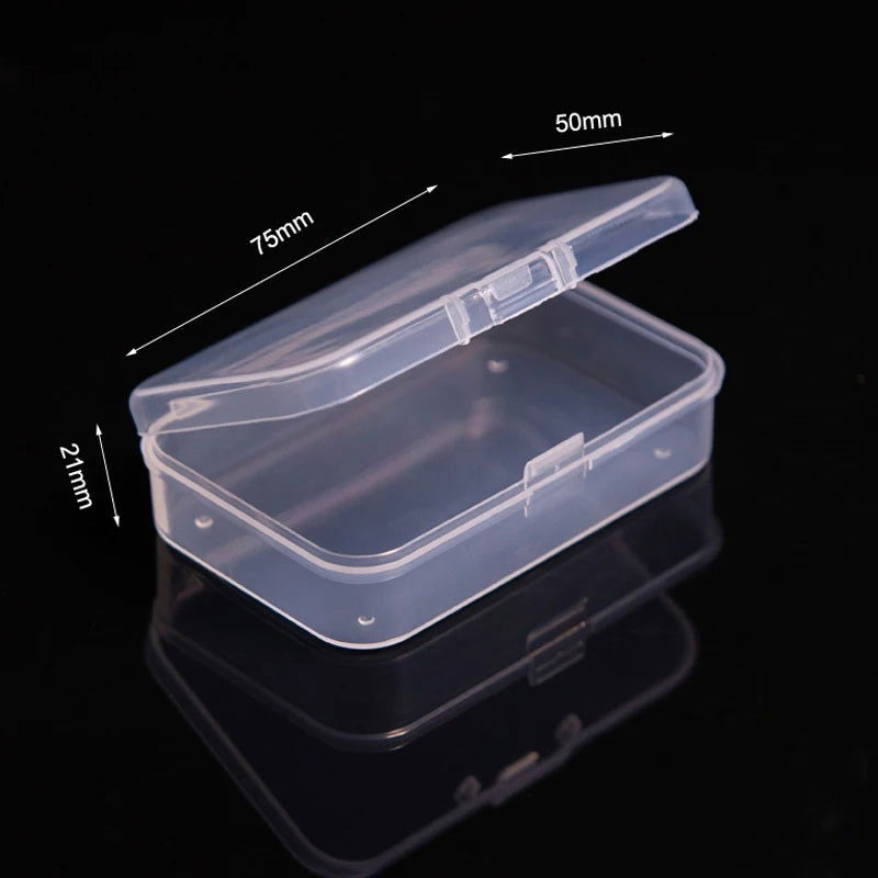 Mini Plastic Box Rectangular Box Translucent Box Packing Box Storage Box Dustproof Solid Strong Jewelry Storage Case Container - Slobuy
