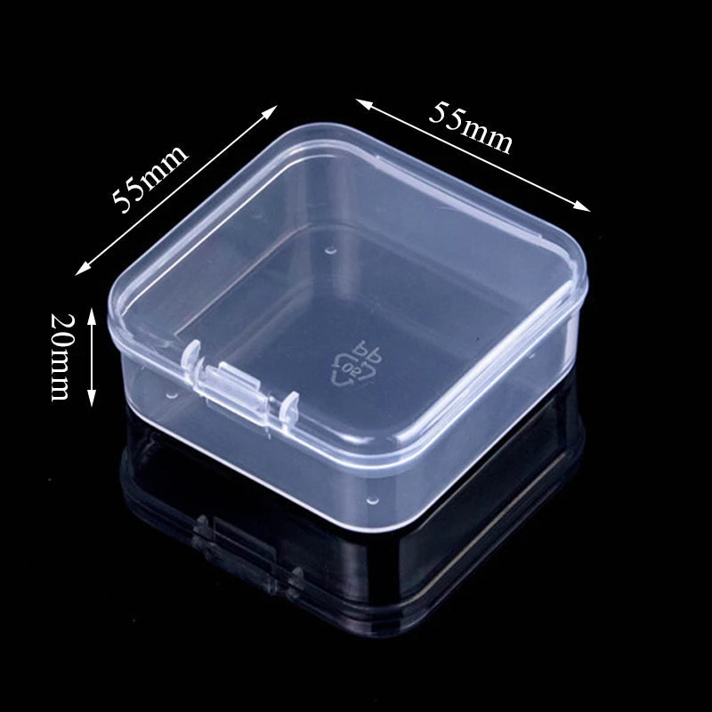 Mini Plastic Box Rectangular Box Translucent Box Packing Box Storage Box Dustproof Solid Strong Jewelry Storage Case Container - Slobuy